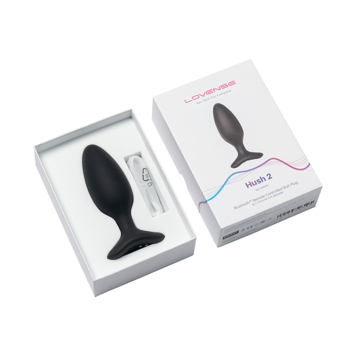 Lovense Hush 2 – 1.75 In. Bluetooth Vibrating Butt Plug – Black