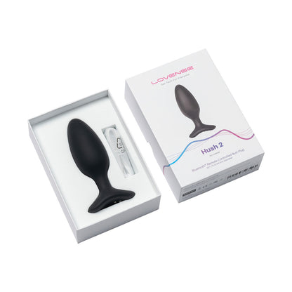 Lovense Hush 2 – 1.75 In. Bluetooth Vibrating Butt Plug – Black