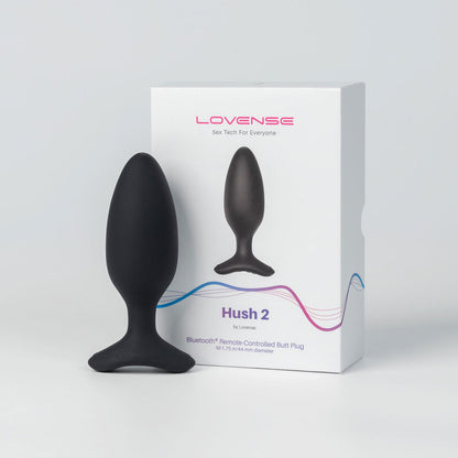 Lovense Hush 2 – 1.75 In. Bluetooth Vibrating Butt Plug – Black