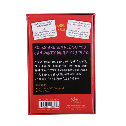 Kheper Games Think Like A Slut - The Party Game for Slutty Men and Women