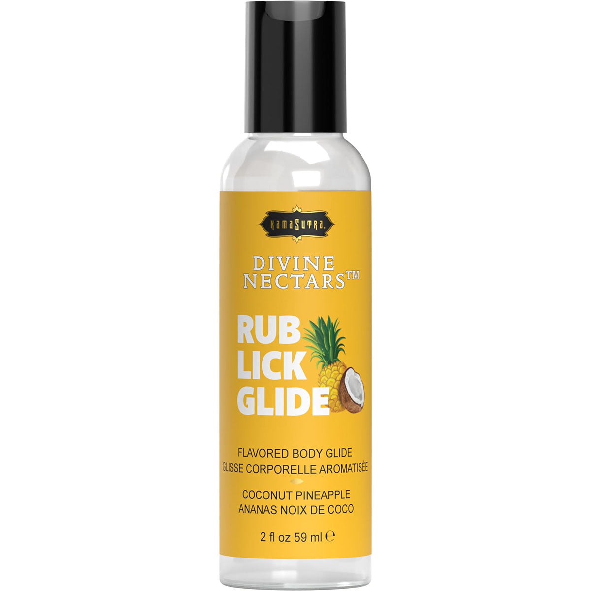 Kama Sutra – Divine Nectar – Flavored Body Glide – Coconut Pineapple – 2 oz/59 ml