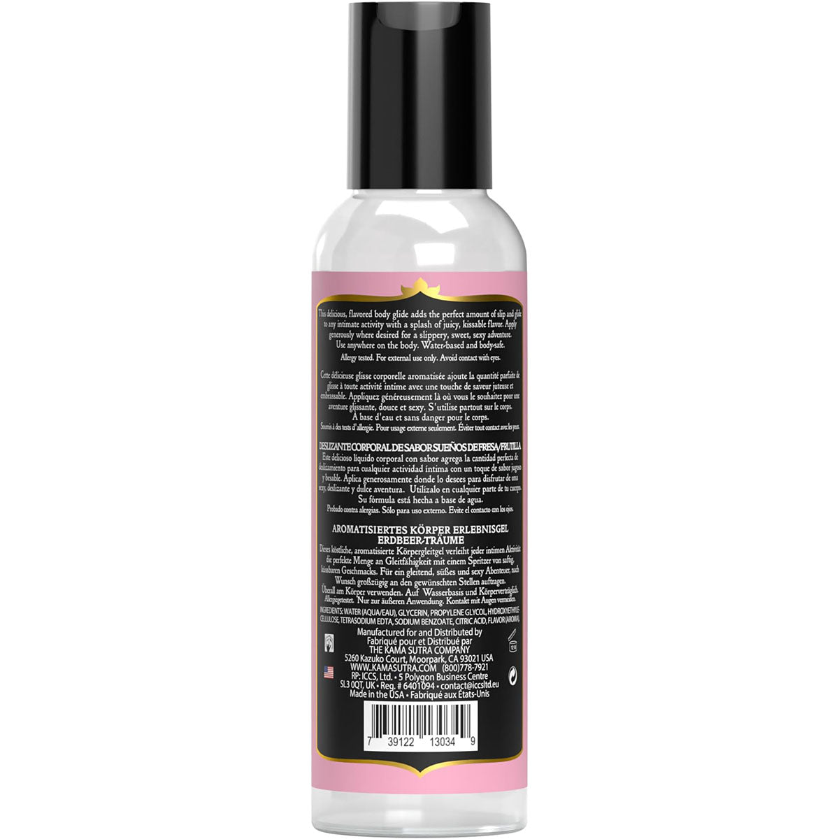 Kama Sutra – Divine Nectar – Flavored Body Glide – Strawberry Dreams – 2 oz/59 ml