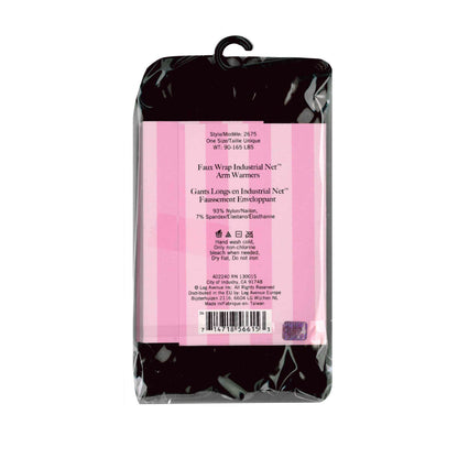Leg Avenue® - Faux Wrap Industrial Net™ Arm Warmers – Black – OS