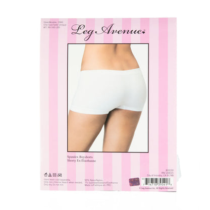 Leg Avenue Spandex Boyshorts - White
