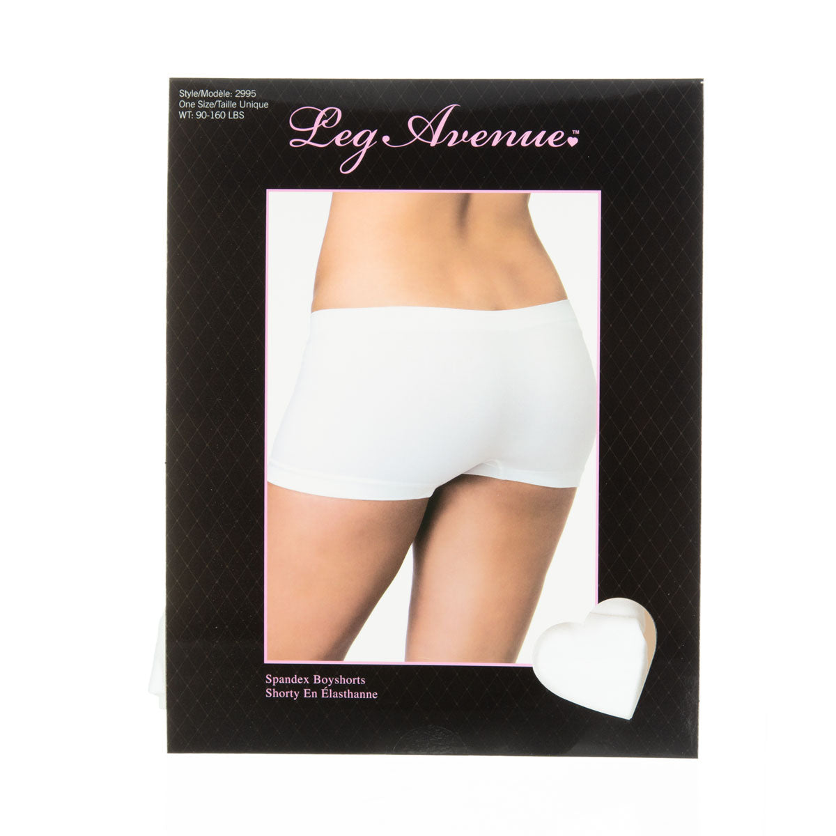 Leg Avenue Spandex Boyshorts - White