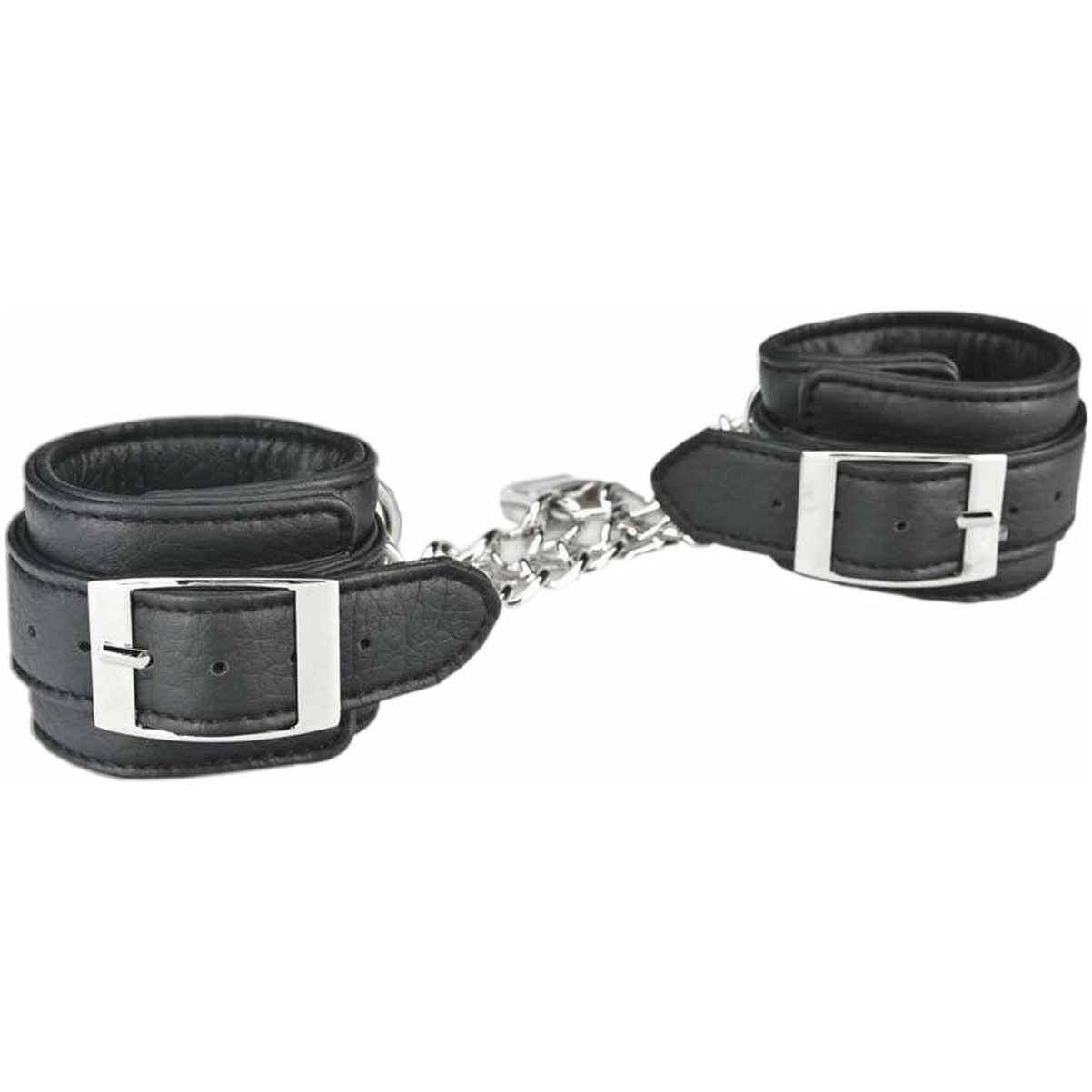 Lux Fetish Unisex Leatherette Cuffs – Black