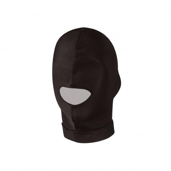 Lux Fetish – Open Mouth Stretch Hood (Full Face Mask) Black – One Size