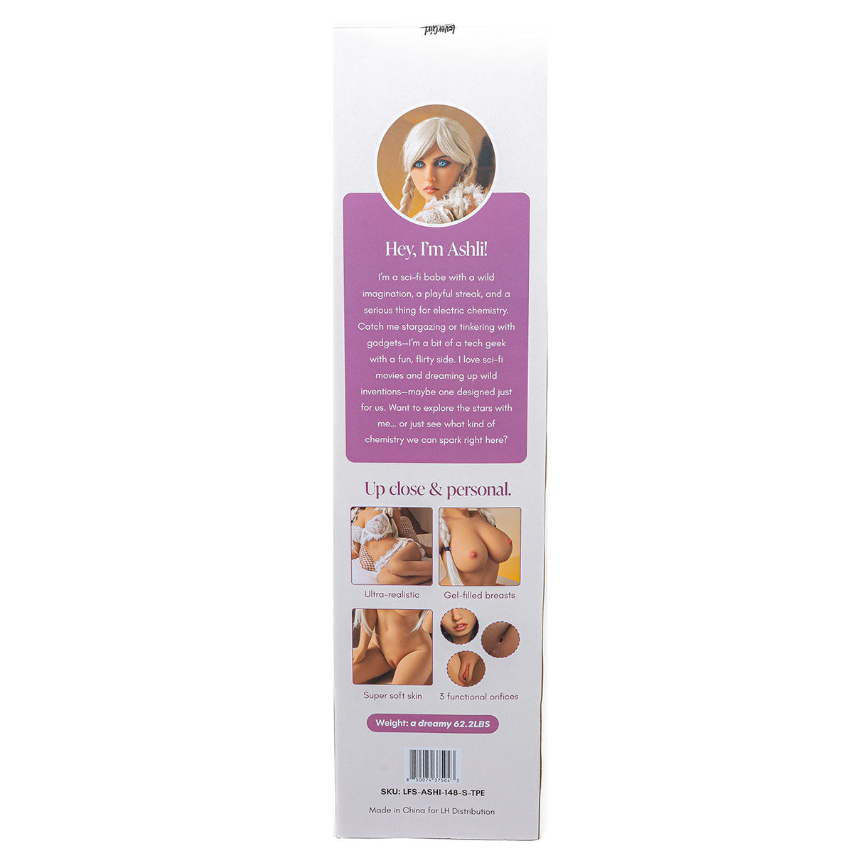 Hornie Sensiskin Love Doll Ashli 4ft 11in. Vanilla with Silver Hair