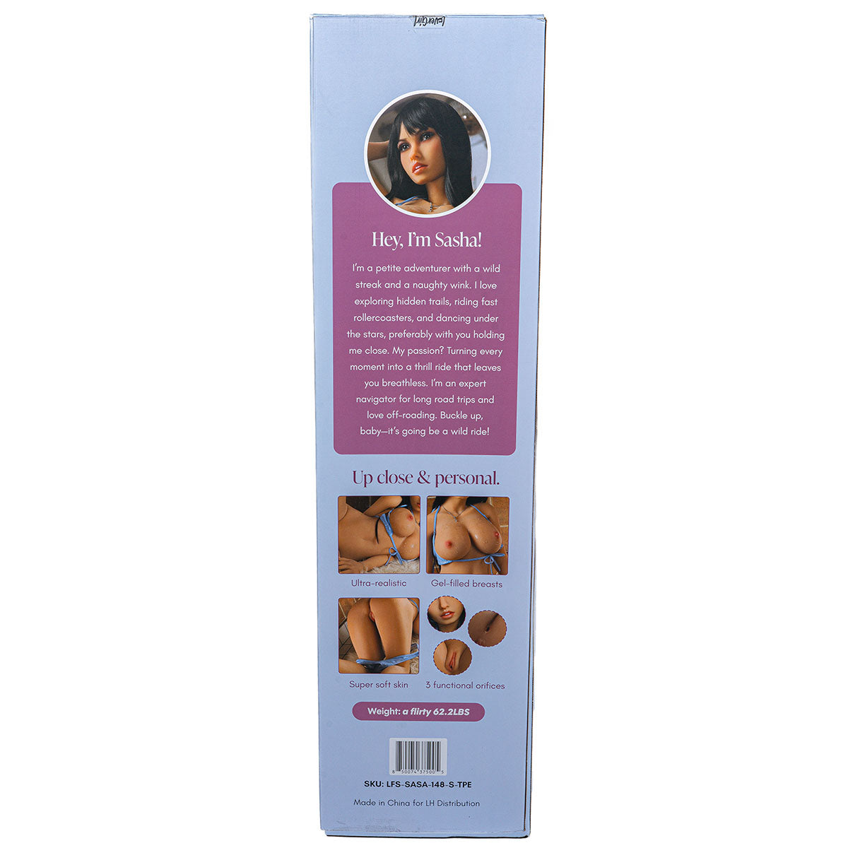Hornie Sensiskin Love Doll Sasha 4ft 11in. Vanilla with Dark Hair