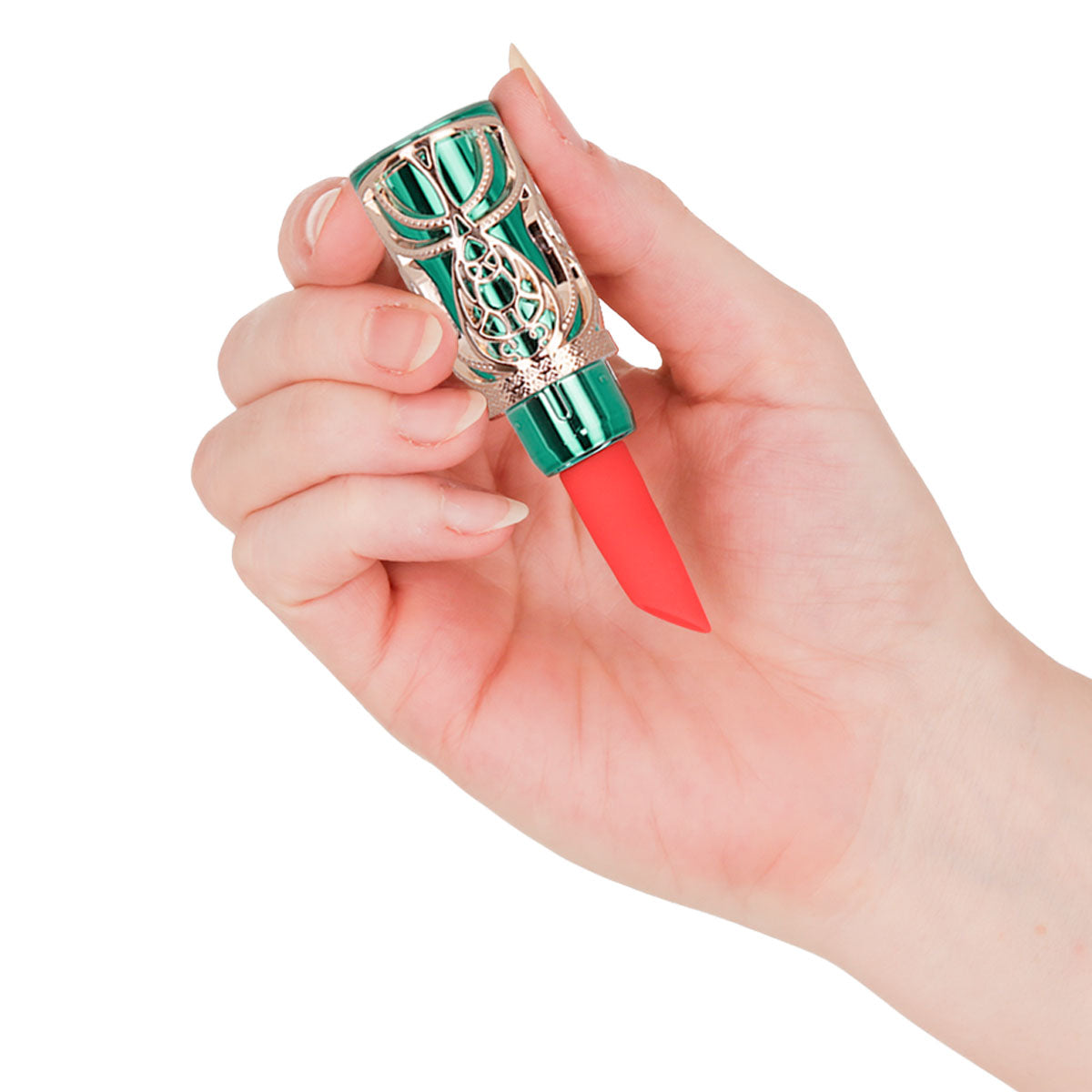 Emerald Kiss Lipstick – Green and Rose Gold