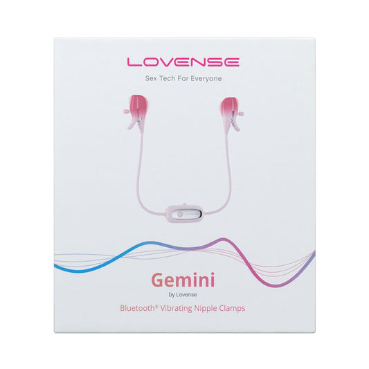 LOVENSE - Gemini - Bluetooth® Vibrating Nipple Clamps - Pink