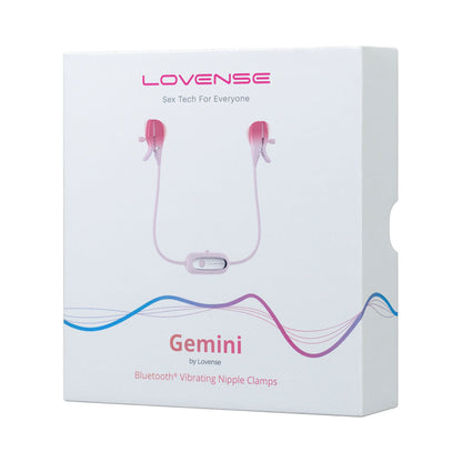 Lovense - Gemini - Bluetooth® Vibrating Nipple Clamps – Pink