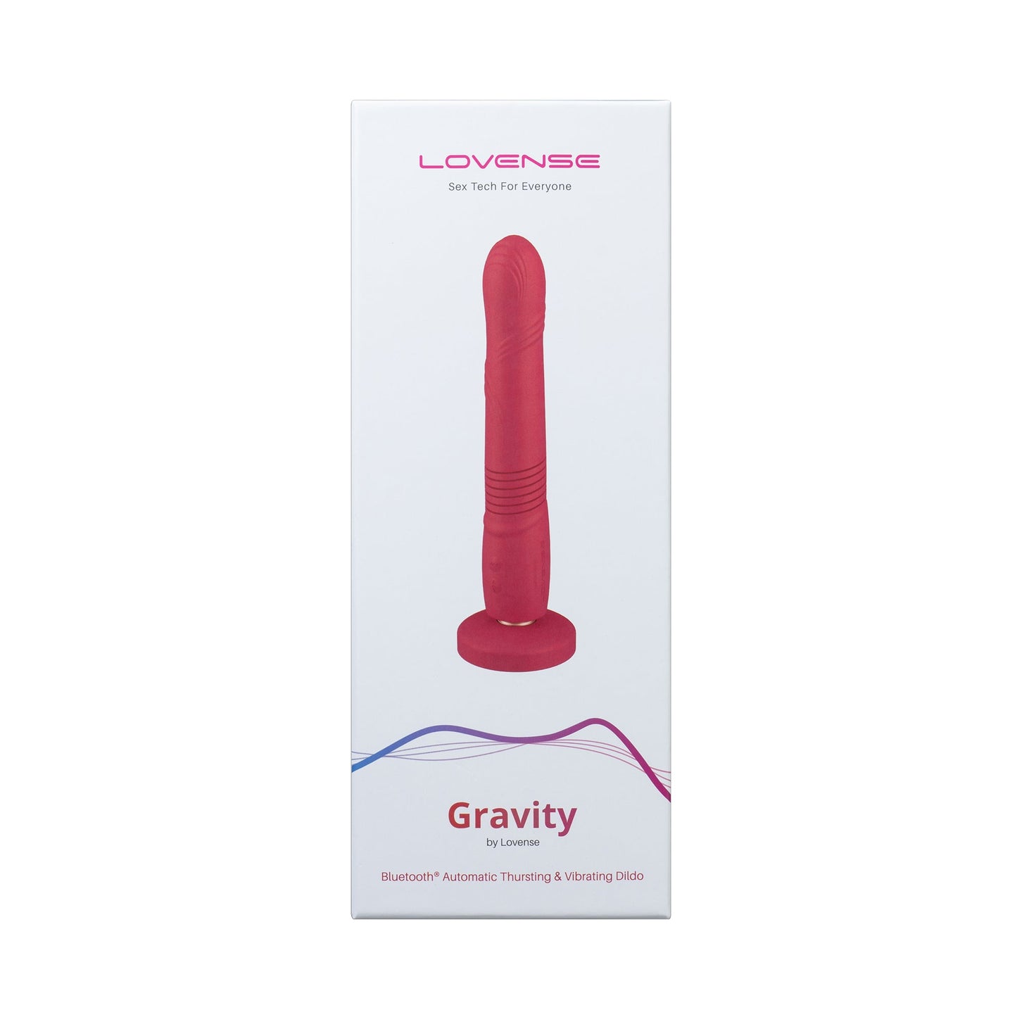 Lovense - Gravity - Bluetooth® Automatic Thrusting & Vibrating Dildo – Red
