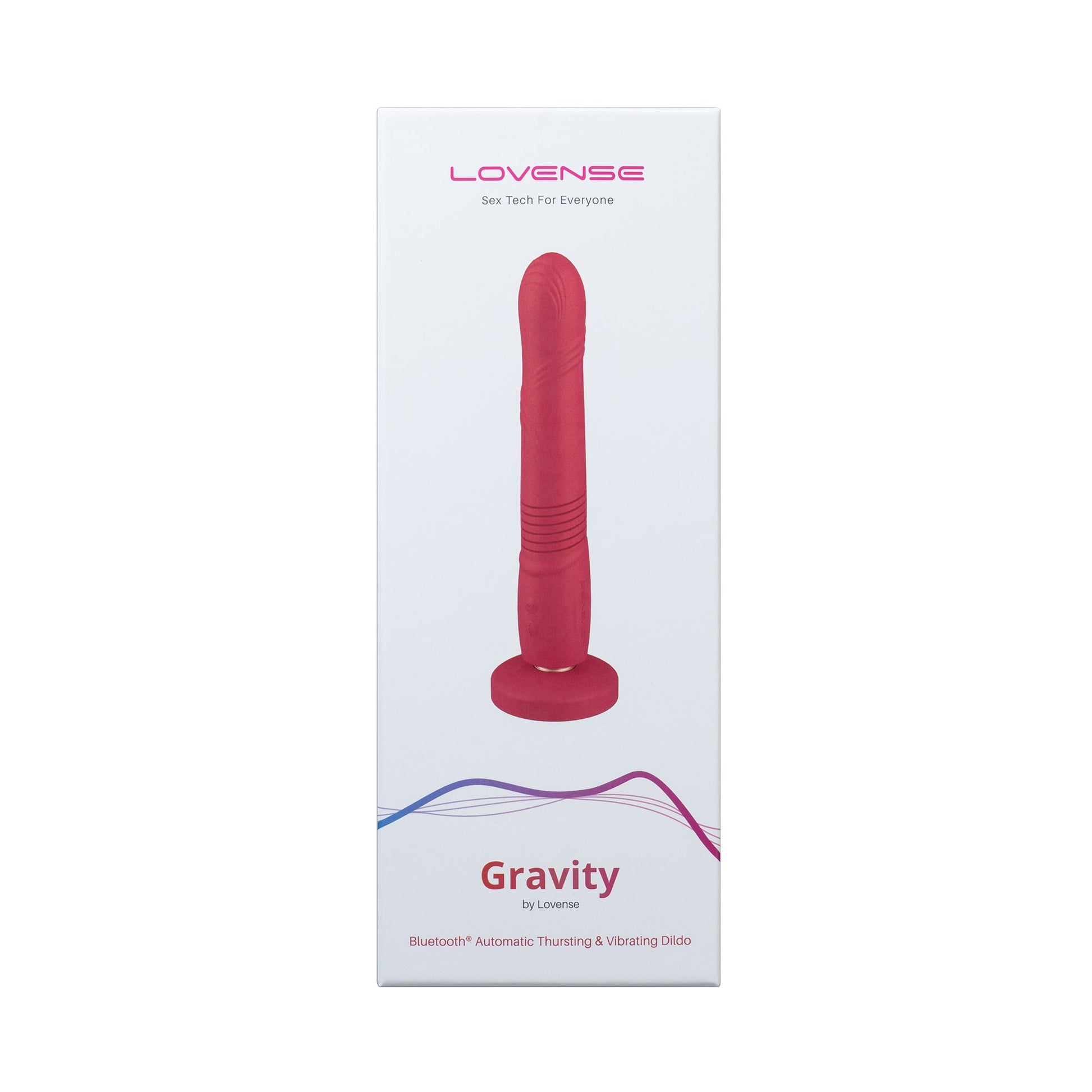 Lovense - Gravity - Bluetooth® Automatic Thrusting & Vibrating Dildo – Red