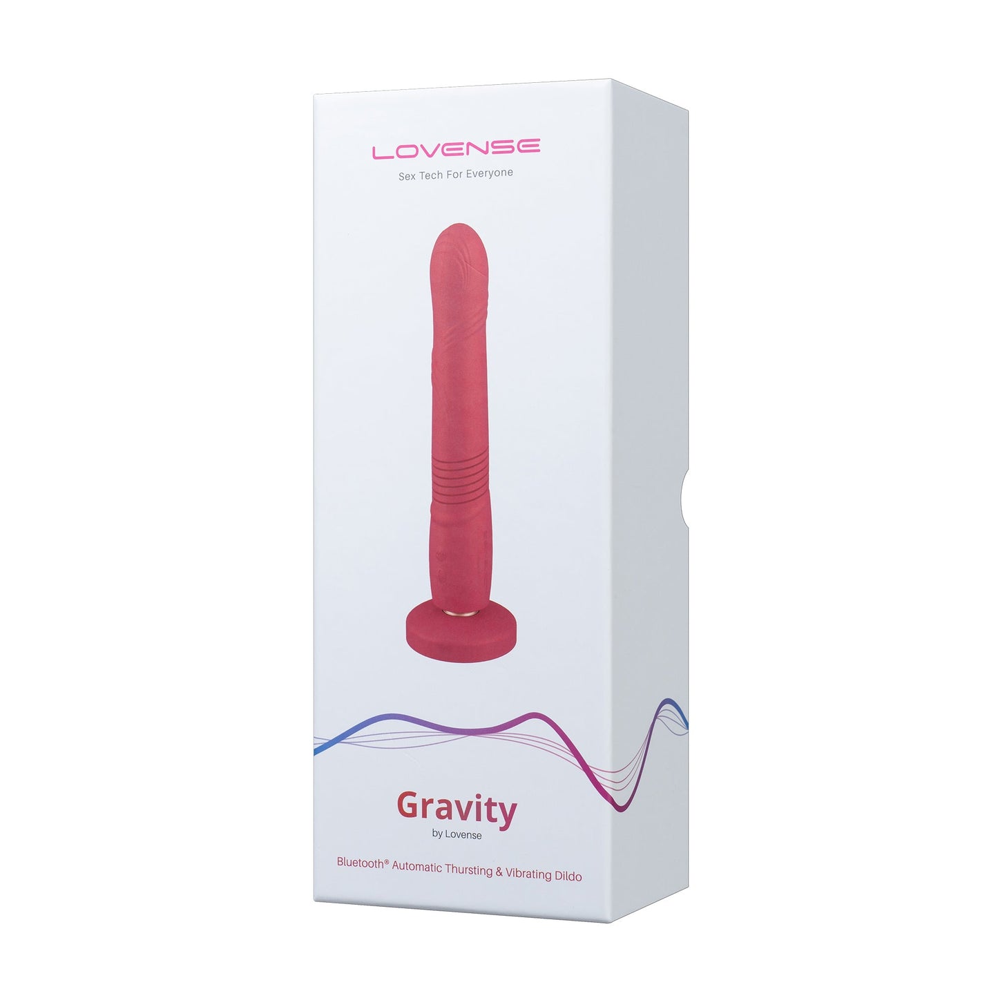 Lovense - Gravity - Bluetooth® Automatic Thrusting & Vibrating Dildo – Red