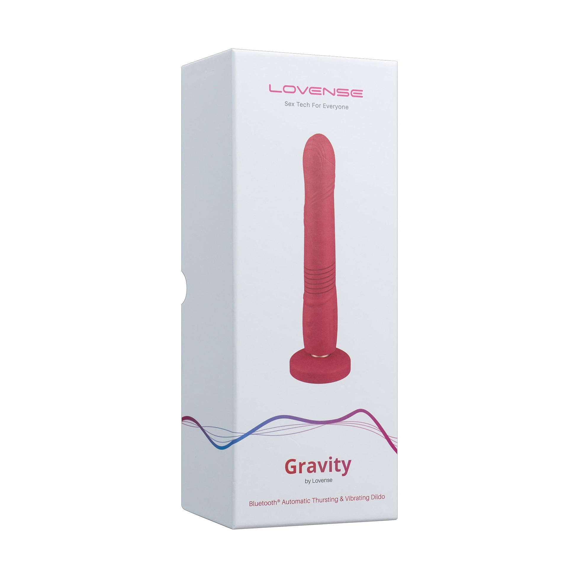 Lovense - Gravity - Bluetooth® Automatic Thrusting & Vibrating Dildo – Red