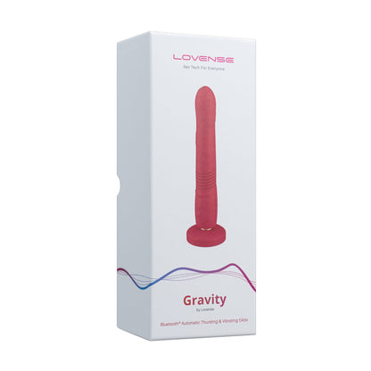 Lovense - Gravity - Bluetooth® Automatic Thrusting & Vibrating Dildo – Red