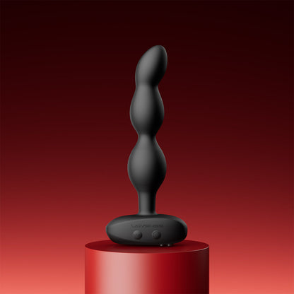 Lovense Ridge Vibrating & Rotating Anal Beads - Black