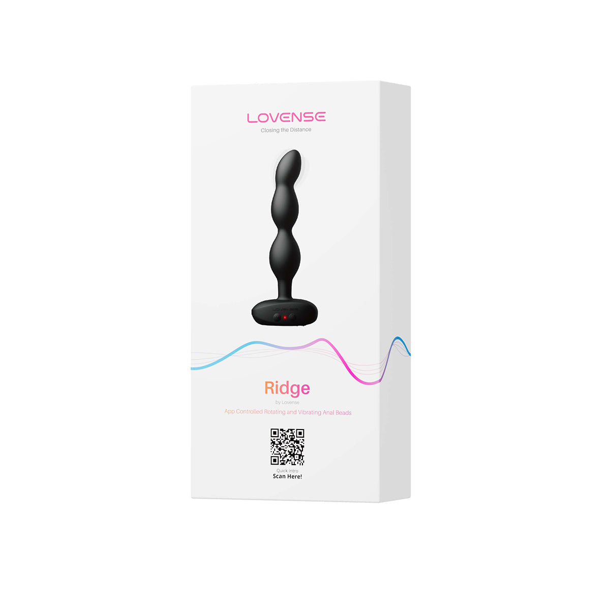 Lovense Ridge Vibrating & Rotating Anal Beads - Black