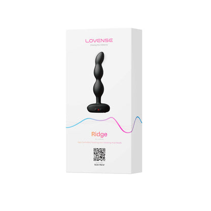 Lovense Ridge Vibrating & Rotating Anal Beads - Black