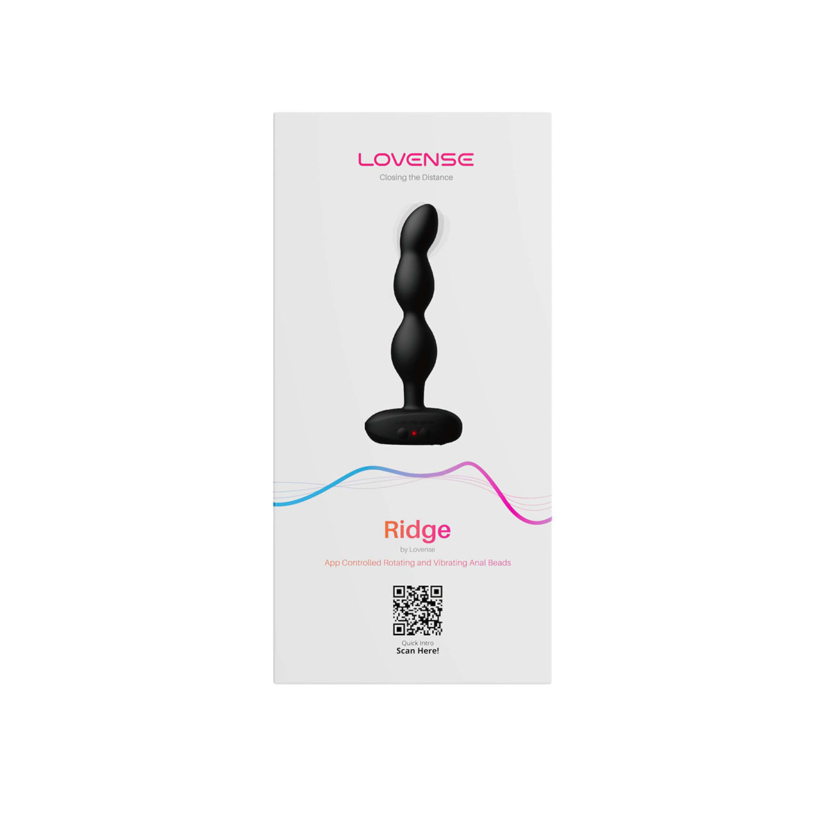 Lovense Ridge Vibrating & Rotating Anal Beads - Black