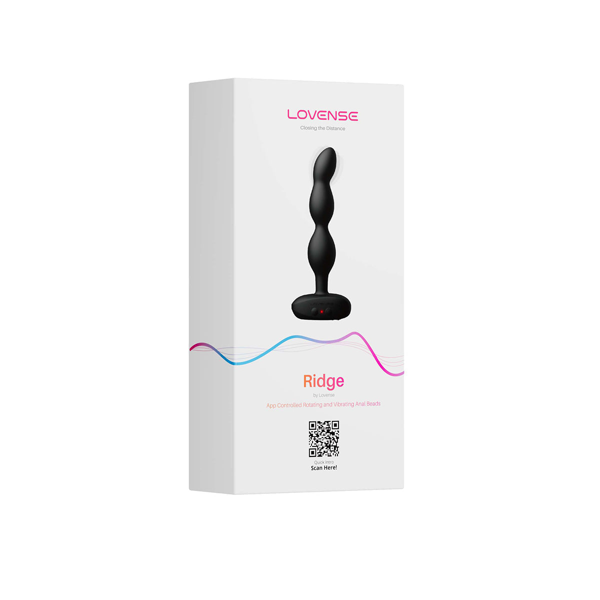 Lovense Ridge Vibrating & Rotating Anal Beads - Black