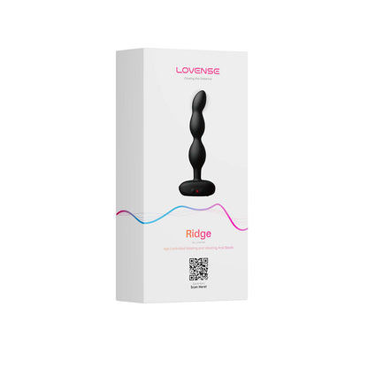 Lovense Ridge Vibrating & Rotating Anal Beads - Black