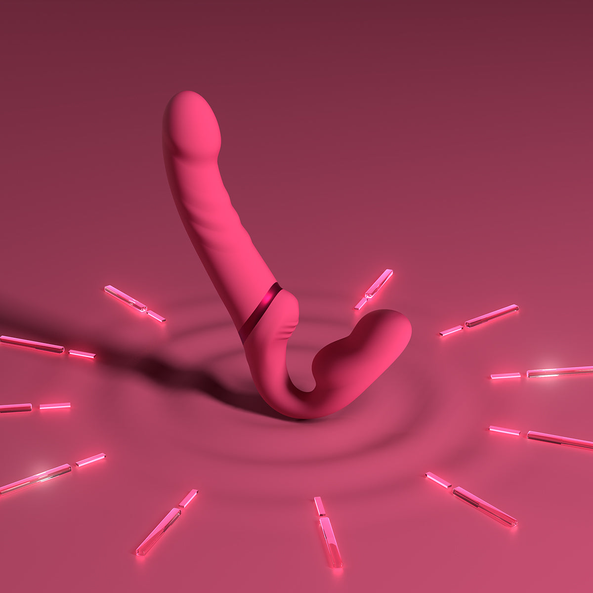 Lovense Lapis Vibe Strapless Strap-On - Pink