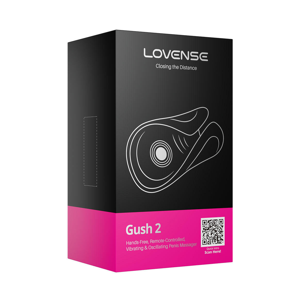 Lovense Gush 2 - Hands Free Remote Controlled Vibrating and Oscillating Penis Massager