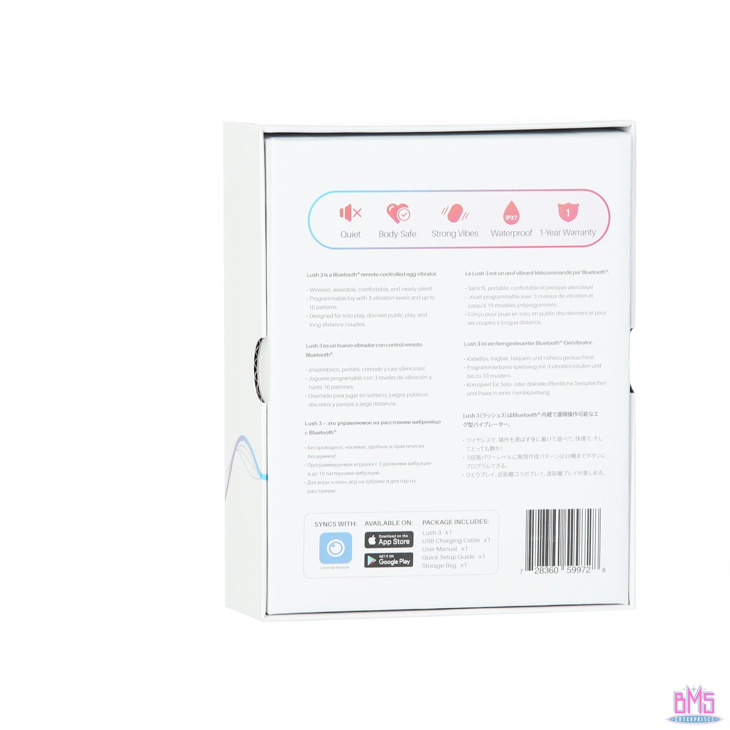 Lovense Lush 3 – Bluetooth Wearable Vibrating Egg – Pink