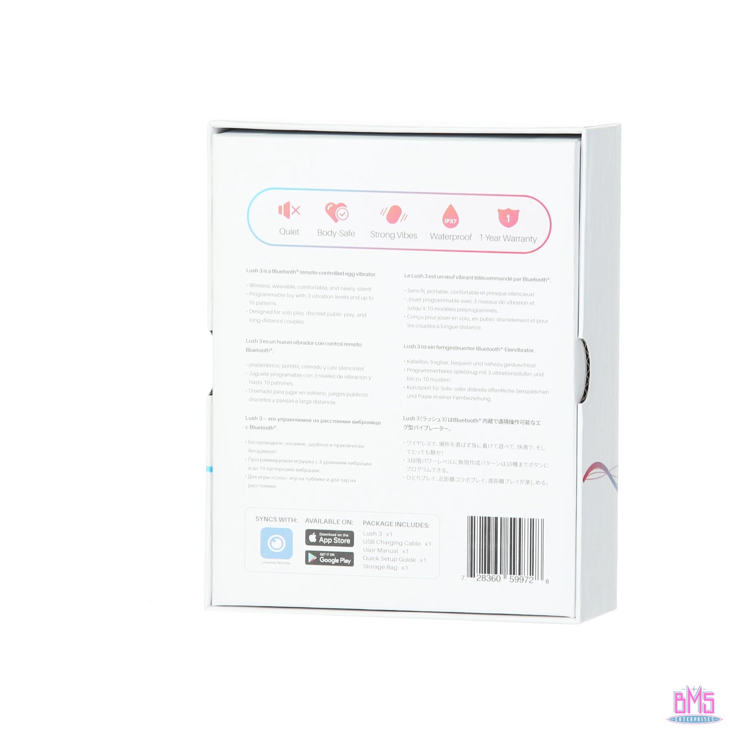 Lovense Lush 3 – Bluetooth Wearable Vibrating Egg – Pink