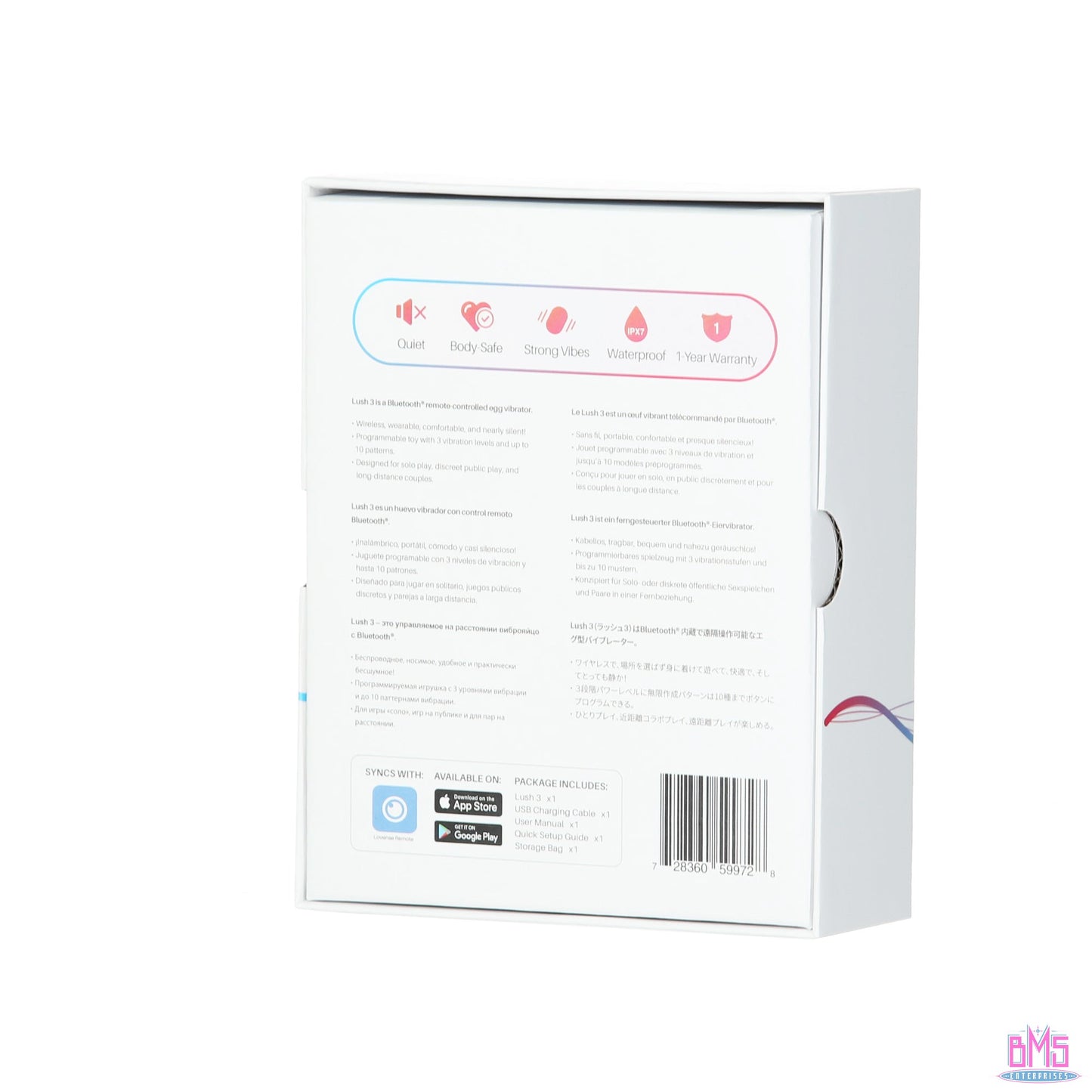 Lovense Lush 3 – Bluetooth Wearable Vibrating Egg – Pink