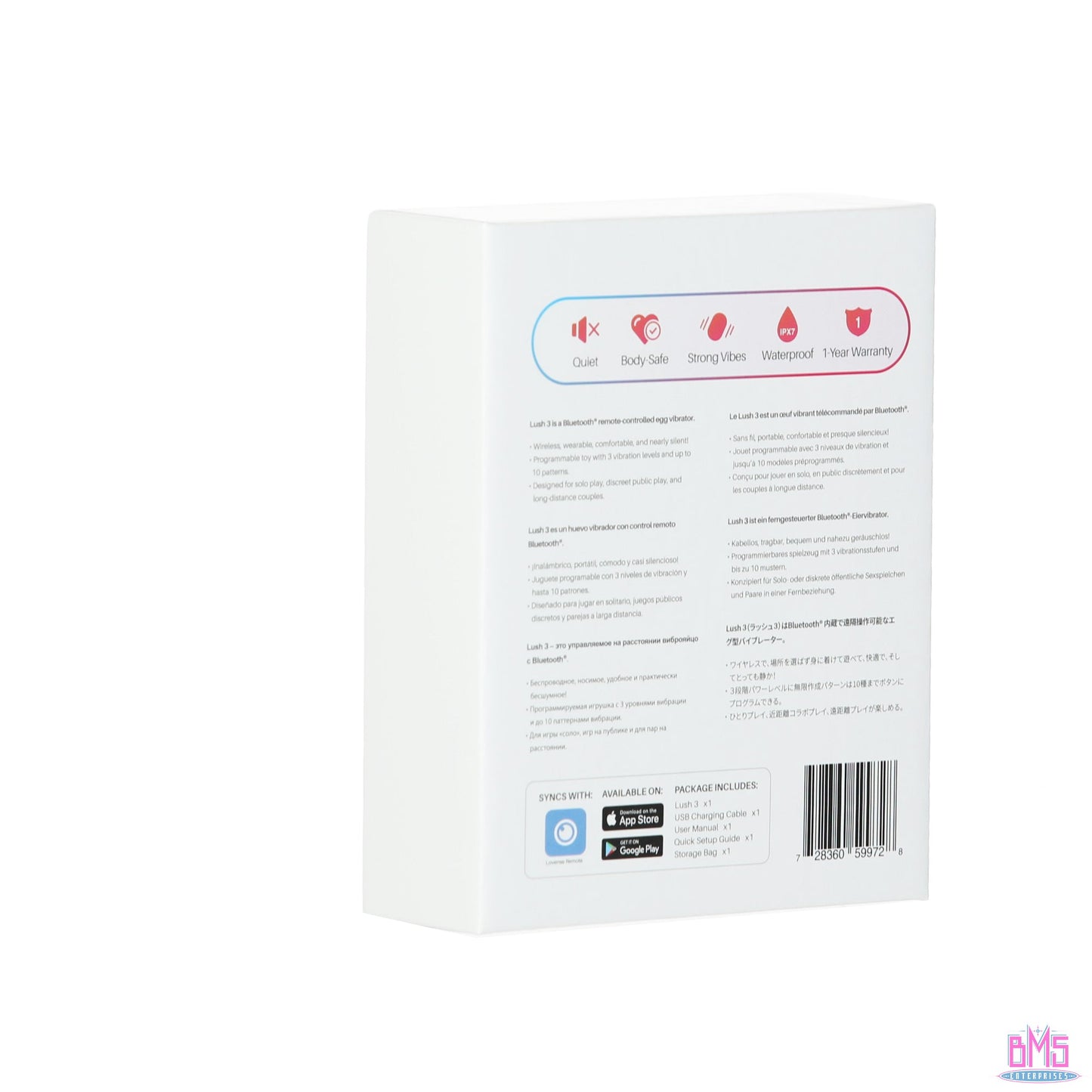 Lovense Lush 3 – Bluetooth Wearable Vibrating Egg – Pink