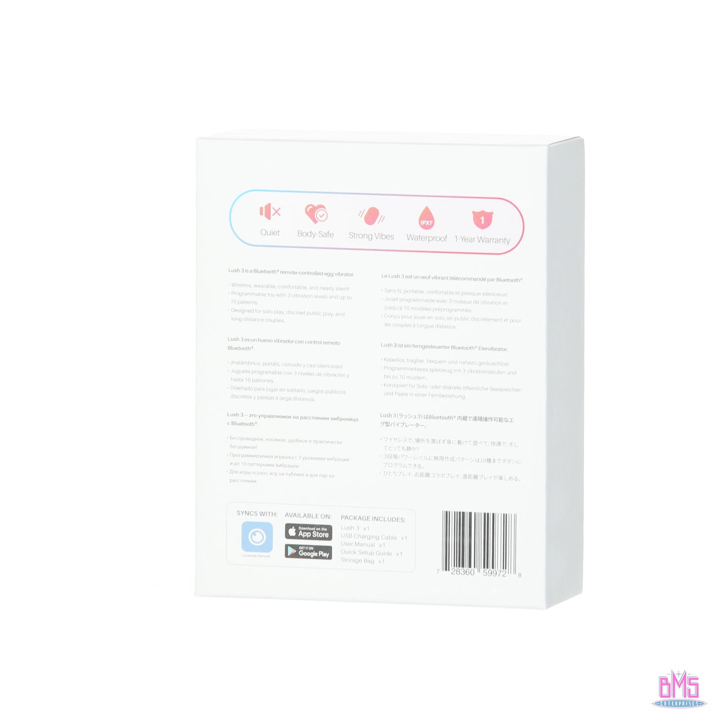 Lovense Lush 3 – Bluetooth Wearable Vibrating Egg – Pink