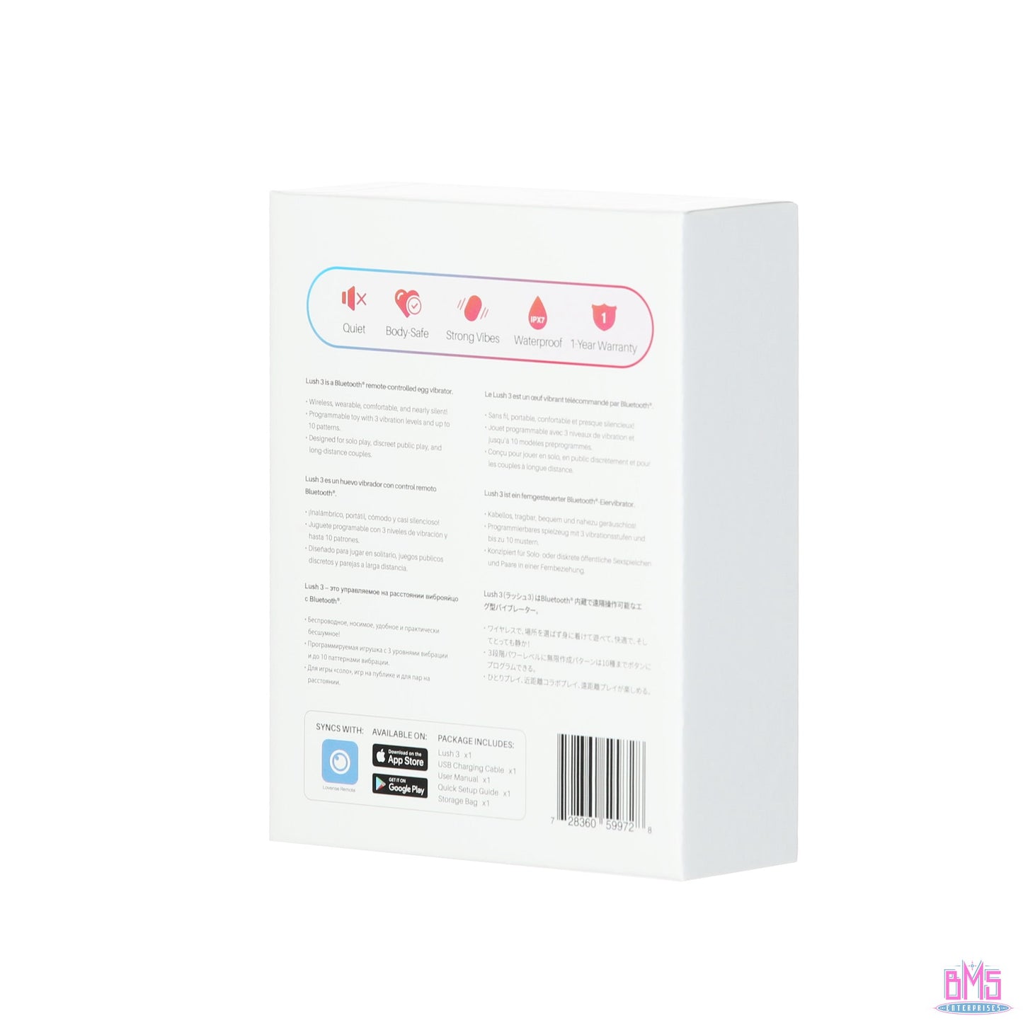 Lovense Lush 3 – Bluetooth Wearable Vibrating Egg – Pink