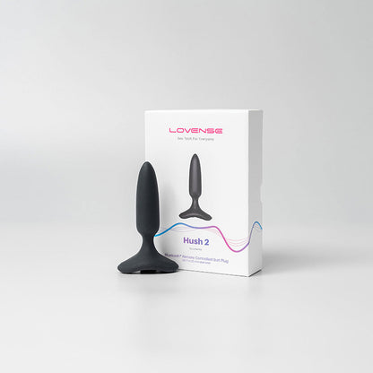 Lovense Hush 2 Vibrating Remote-Controlled Plug – 1” – Black