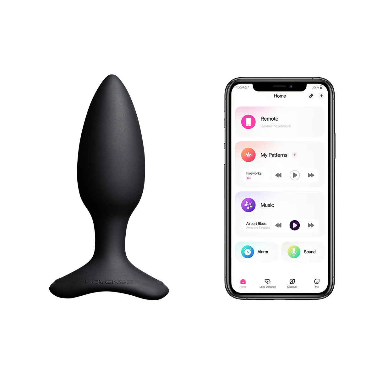 Lovense - Hush 2 - Vibrating Remote-Controlled Butt Plug – 1.5” – Black