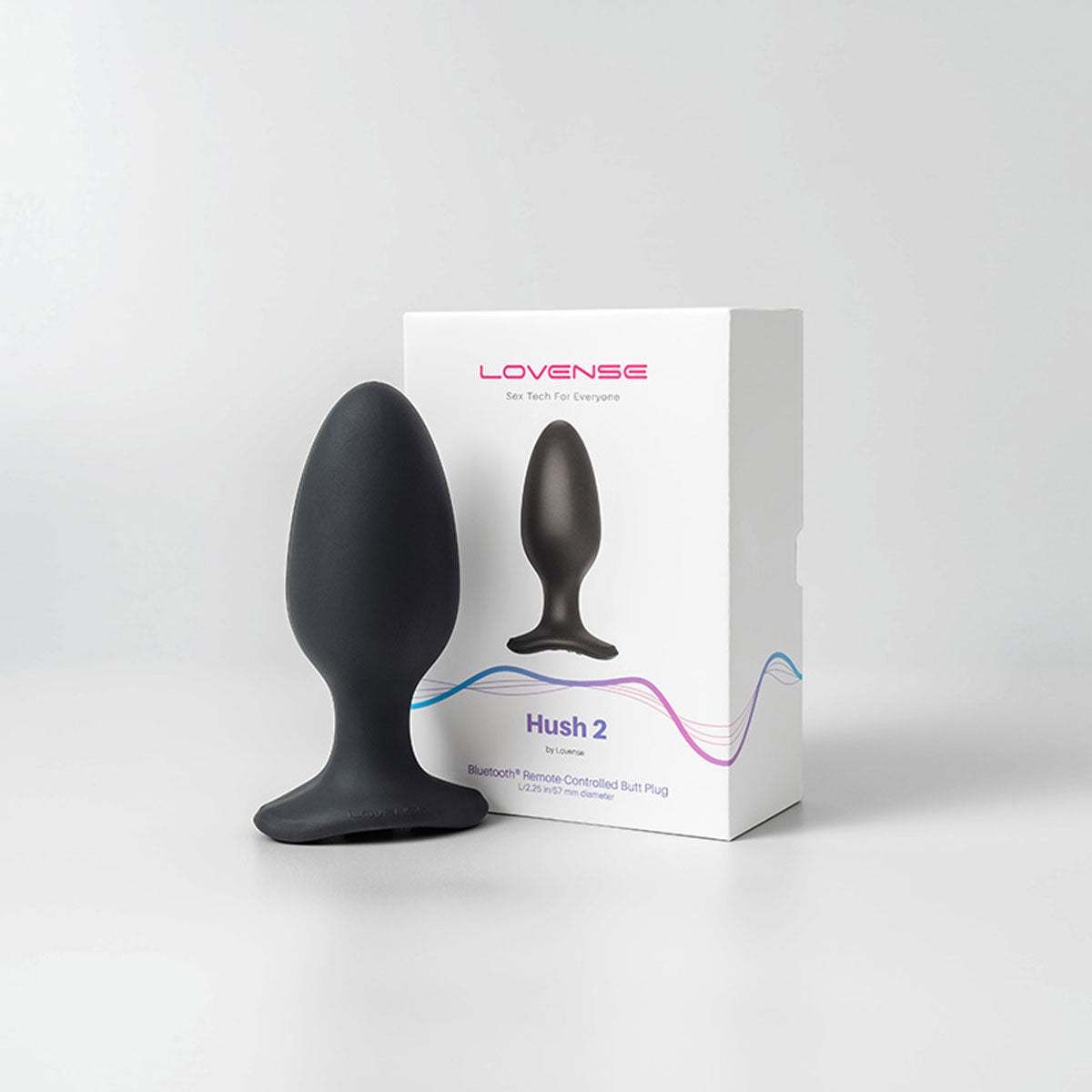 Lovense Hush 2 Vibrating Remote-Controlled Plug – 2.25” – Black