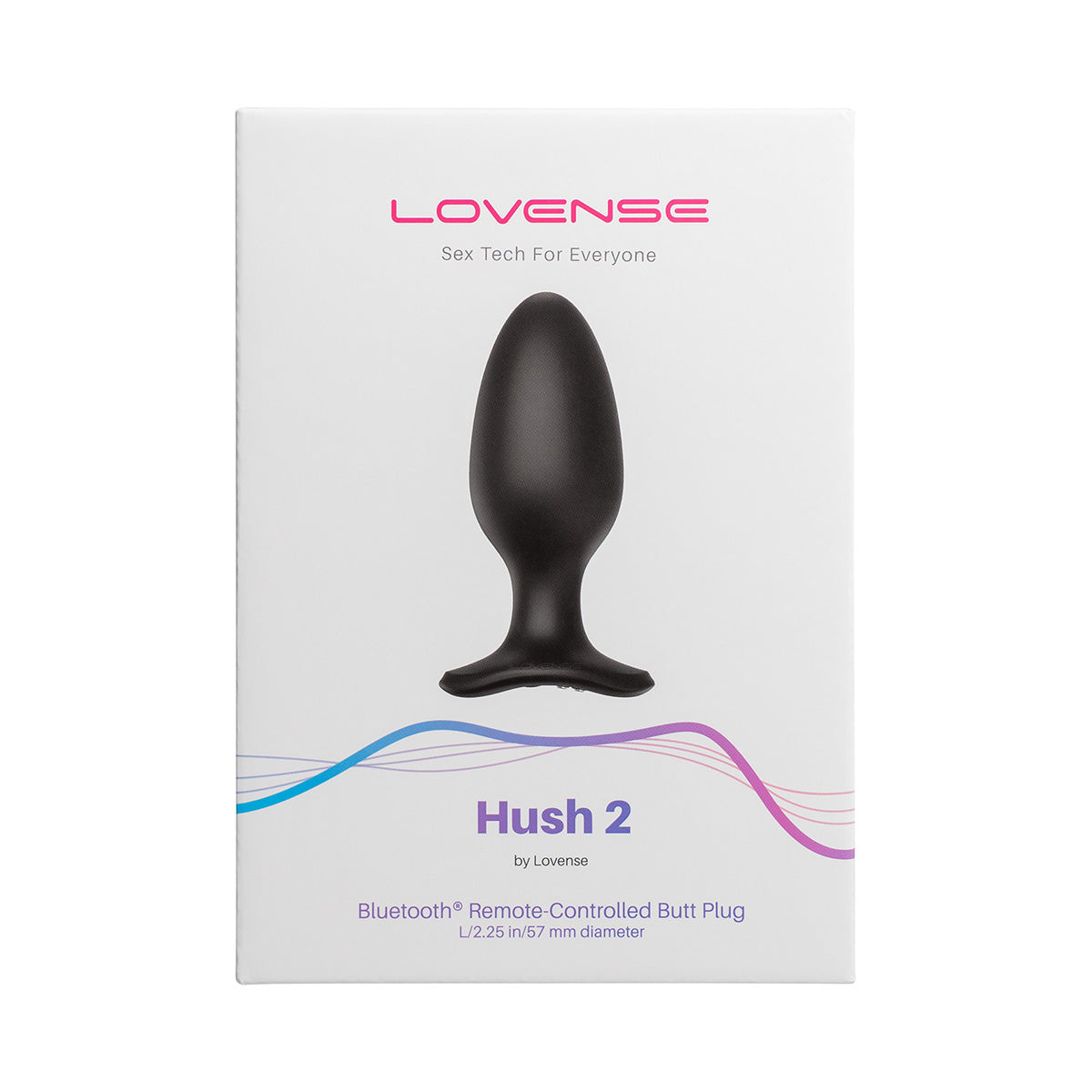 Lovense Hush 2 Vibrating Remote-Controlled Plug – 2.25” – Black