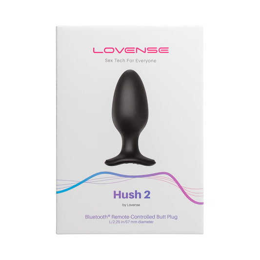 Lovense Hush 2 Vibrating Remote-Controlled Plug – 2.25” – Black