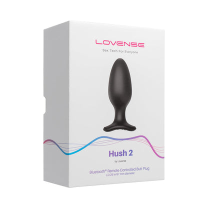 Lovense Hush 2 Vibrating Remote-Controlled Plug – 2.25” – Black