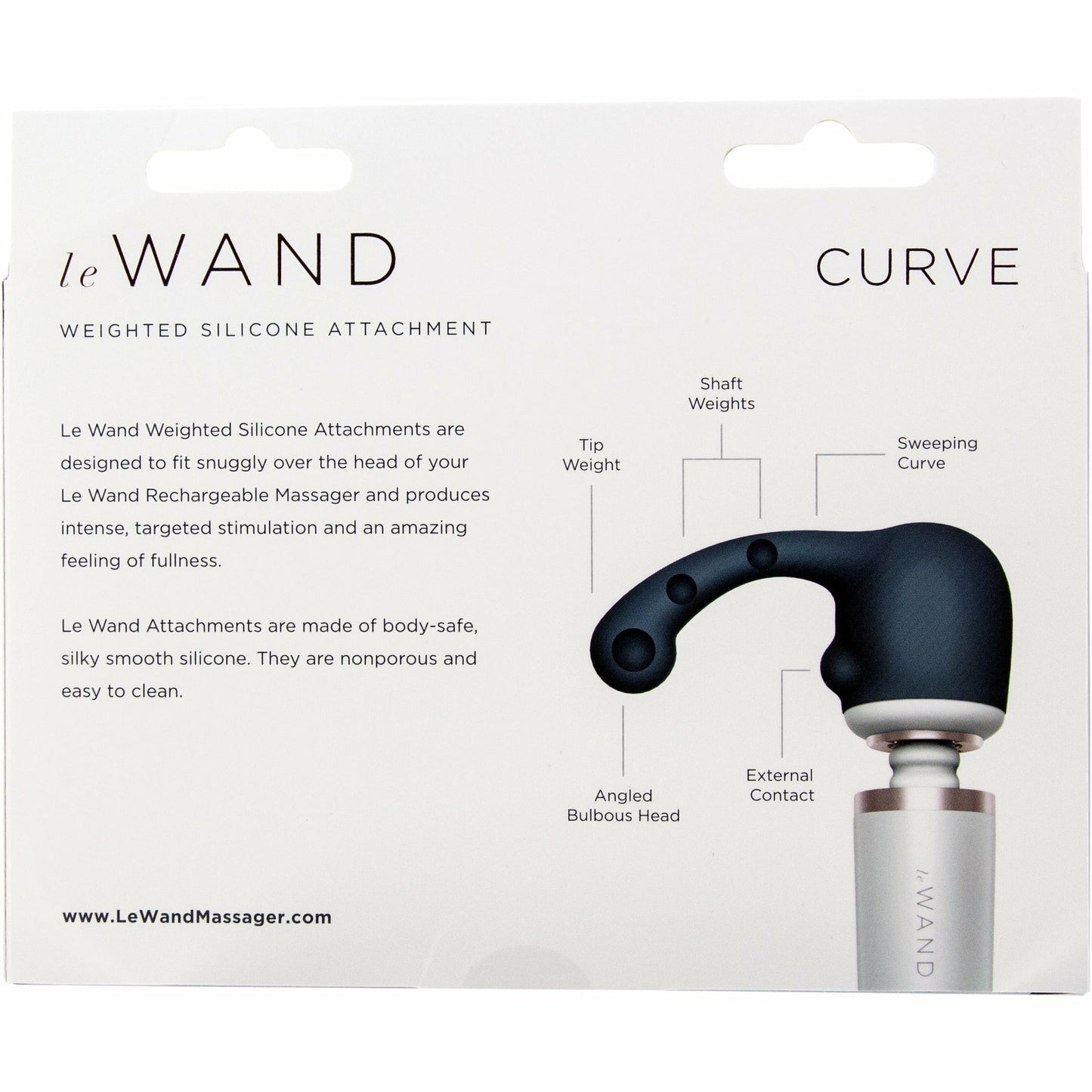 Le Wand – Curve Silicone Weighted Attachment – Grey