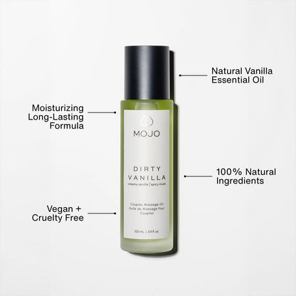 MOJO Dirty Vanilla Couples Massage Oil – 100 ml/3.4 fl. oz.