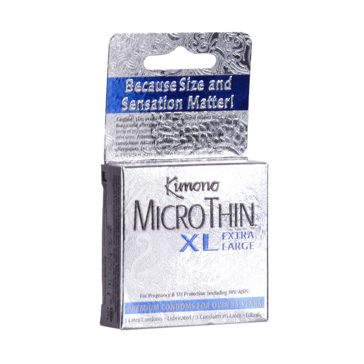 Kimono – MicroThin XL – Extra Large Condoms – 3 Pack