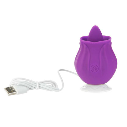 M’Lady - Flickering Tongue & Vibrating Clitoral Stimulator – Purple