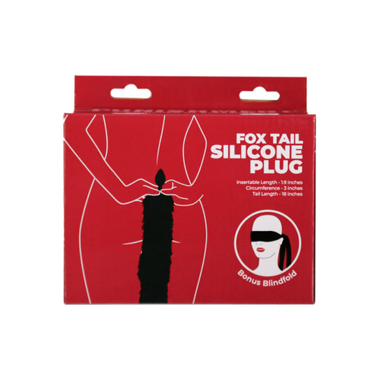Punishment - Fox Tail Silicone Anal Plug – Black