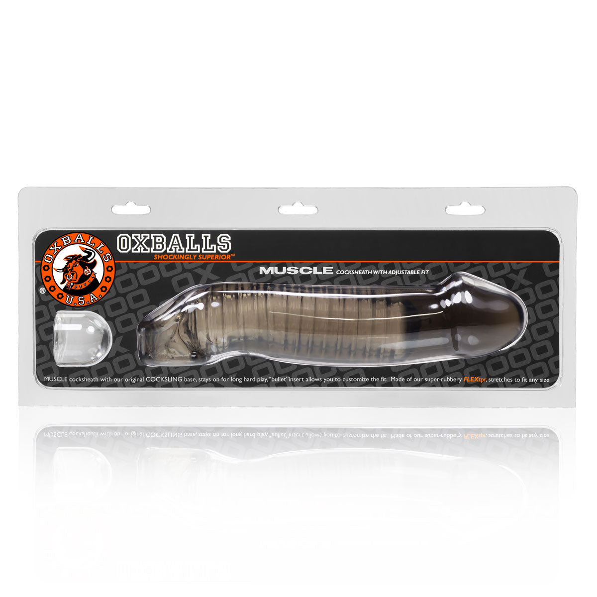 Oxballs Muscle Cocksheath – Penis Extender – Smoke