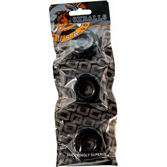 Oxballs Ringer Cockring – 3 Pack - Black