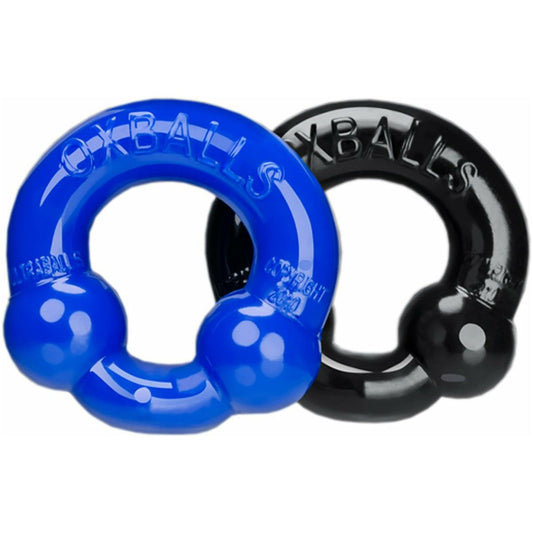 Oxballs Ultraballs Cockring - 2 Pack - Black/Police Blue