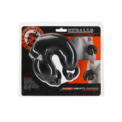 Oxballs Meatlocker Full Cover Chastity – Black Ice